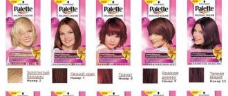 Многообразие оттенков краски для волос палетт