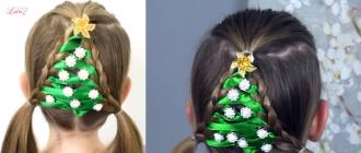 8 frizura sa i bez trake za matineju u vrtiću, školi ili Kako napraviti frizuru za kostim božićnog drvca?